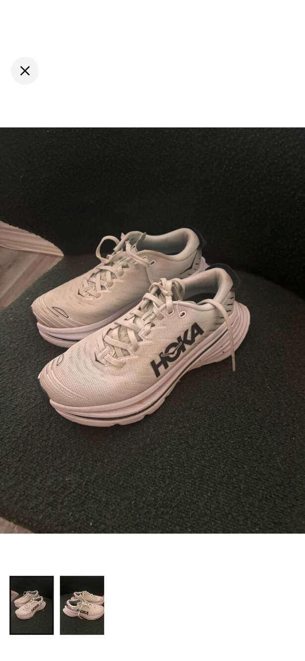 HOKA Bondi X White Running Shoes